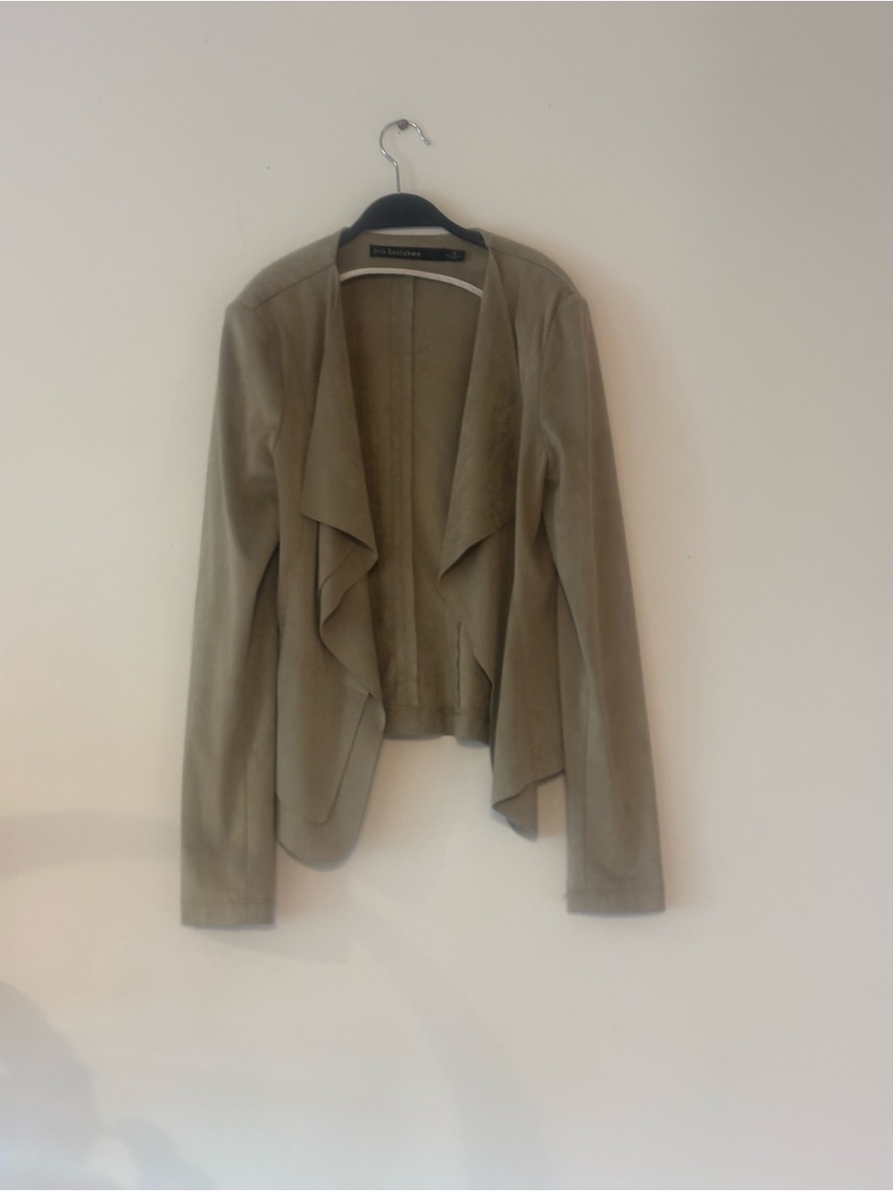 Iris Setlakwe Taupe Open-Front Draped Blazer
